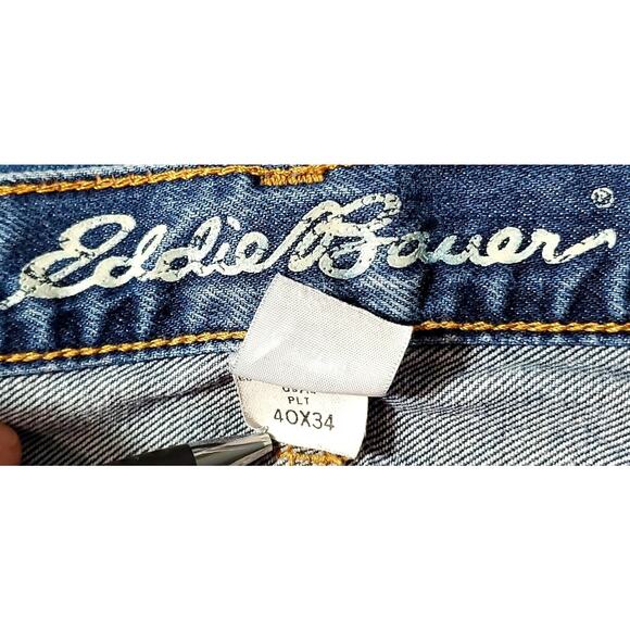 Eddie Bauer Men's Relaxed Fit Jeans Specially Dyed Jeans Size 40X(34 actual 32") - Picture 5 of 7